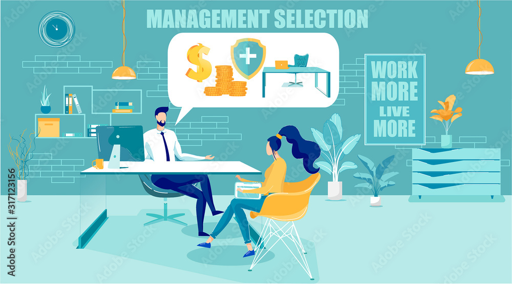 HR Agency Worker Interviewing Candidate to Manager