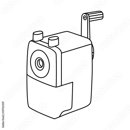 Automatic pencil sharpener icon line symbol. Premium quality isolated sharpen element in trendy style.