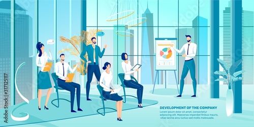 Business Presentation or Colleagues Team Training.