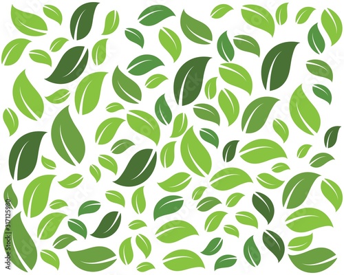 green leaf ecology nature element background vector icon of go green