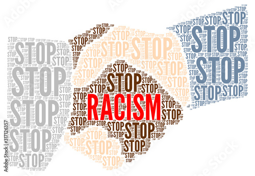 Konstfotografi Stop racism symbol illustration