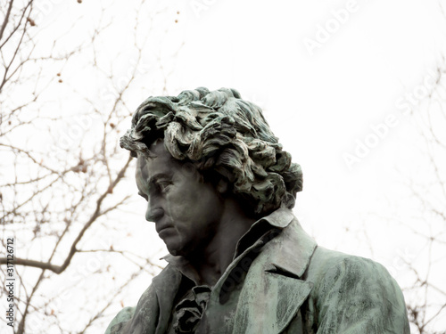 Obraz na płótnie Beethoven Denkmal Wien, errichtet 1870
