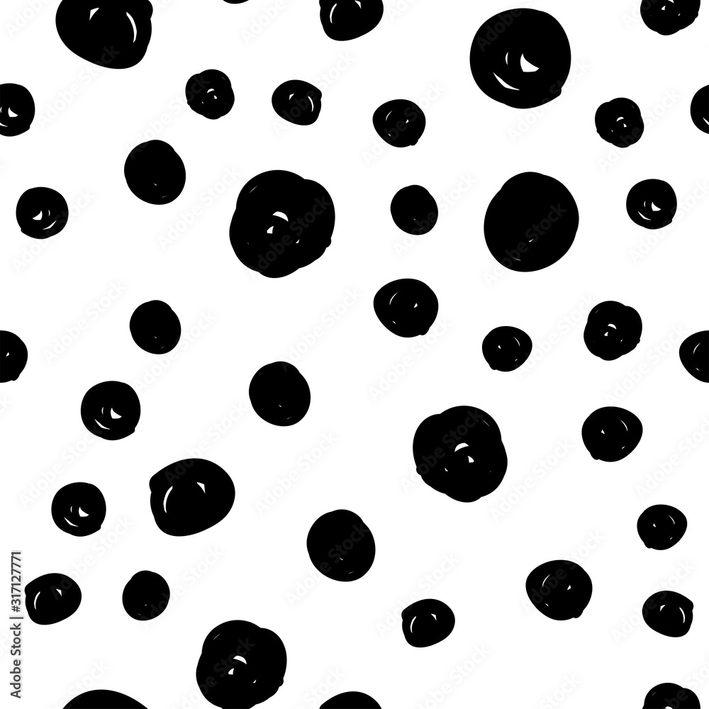 Dot doodles seamless pattern. Hand drawn circles texture. Dots background. Dot doodles seamless pattern. Hand drawn circles texture. Dots background.