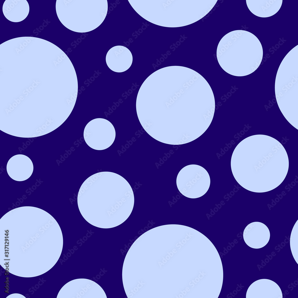Blue circles of different sizes on a dark blue background. Blue circles of different sizes on a dark blue background.