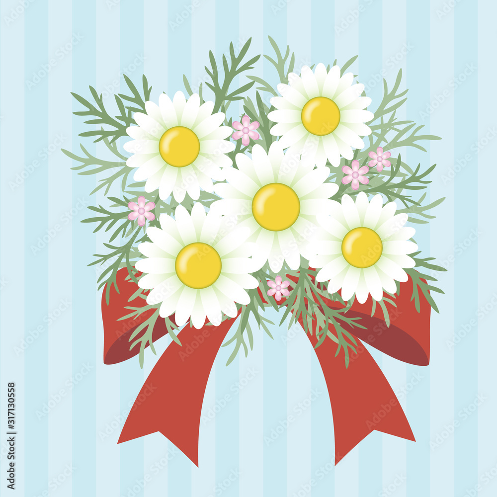 マーガレットの花束 Stock Vector Adobe Stock
