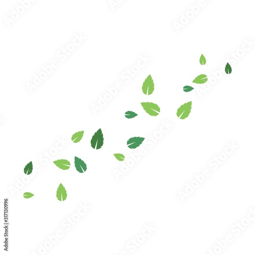 set of abstract leaf background template vector illustration