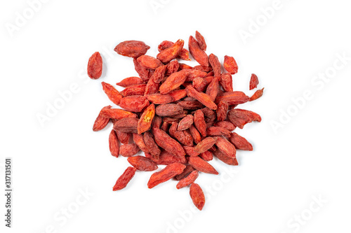 Tablou pe pânză Wolfberry Other names are Goji, goji berry isolated on white background