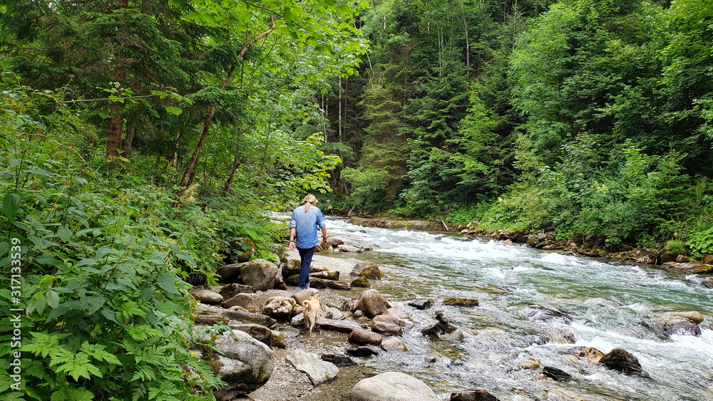 Wandern in den Bergen von Schladming