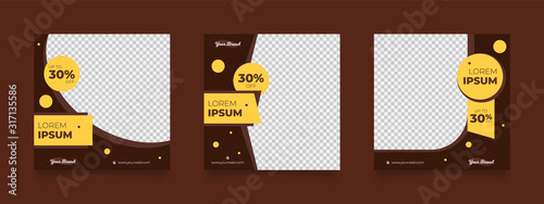 social media post template for food promotion banner