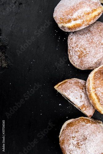 Berliner Doughnuts (selective focus; detailed close-up shot)