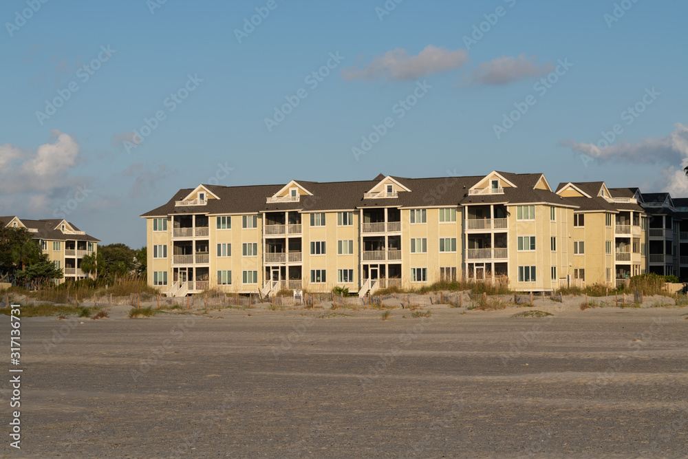 Wild Dunes Resort, South Carolina, USA - September 28, 2019. Luxury ocean view luxury condos at Wild Dunes Resort, Isle of Palms, South Carolina. Wild Dunes Resort, South Carolina, USA - September 28, 2019. Luxury ocean view luxury condos at Wild Dunes Resort, Isle of Palms, South Carolina.