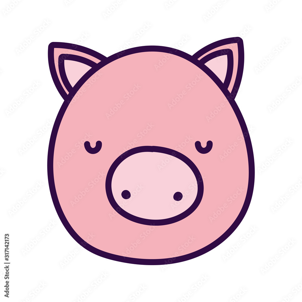cute pig face farm animal cartoon cute pig face farm animal cartoon