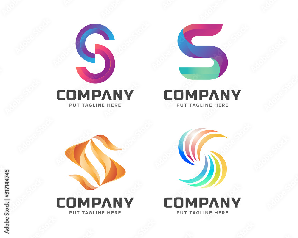 letter initial s logo collection 