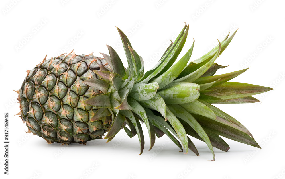 Raw pineapple isolated on white with clipping path. Raw pineapple isolated on white with clipping path.