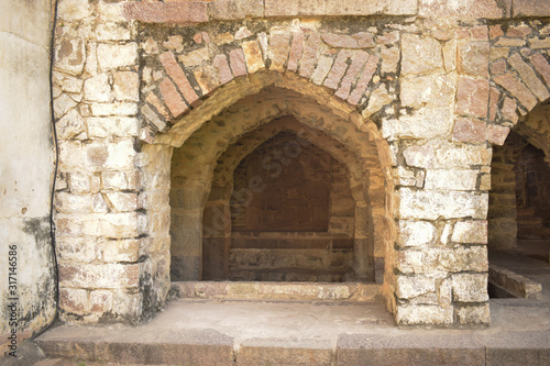 Old Ancient Antique Historical Ruined Architecture of Fort Walls