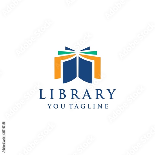 Library Book Logo Minimalist Simple