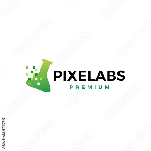 pixel labs digital logo vector icon illustration
