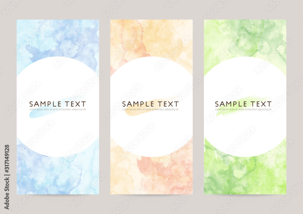 vector abstract leaflet cover background set