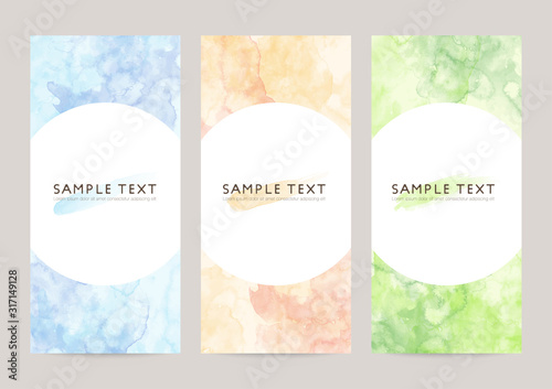 vector abstract leaflet cover background set