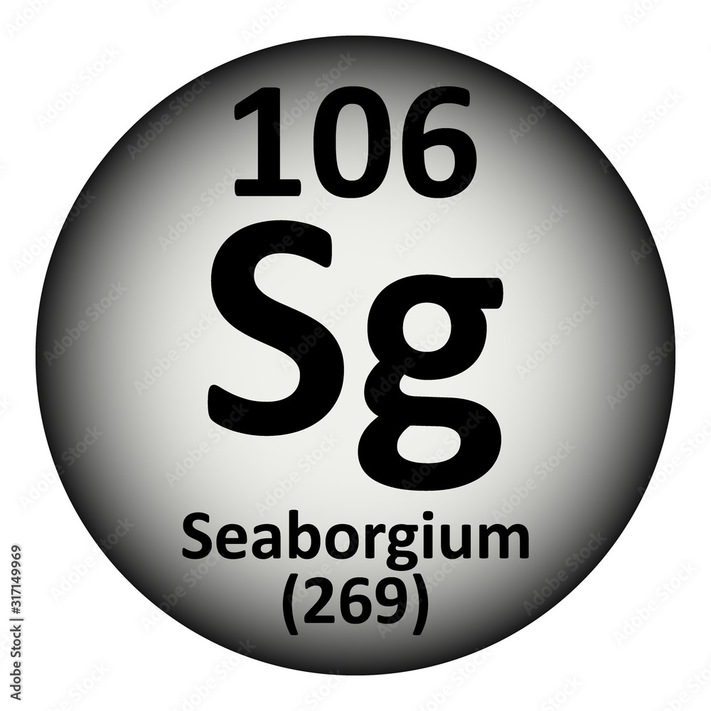 Periodic table element seaborgium icon. Periodic table element seaborgium icon.