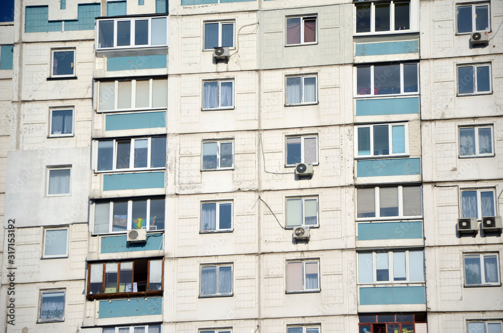 Modern residential area in Kiev. Exterior.