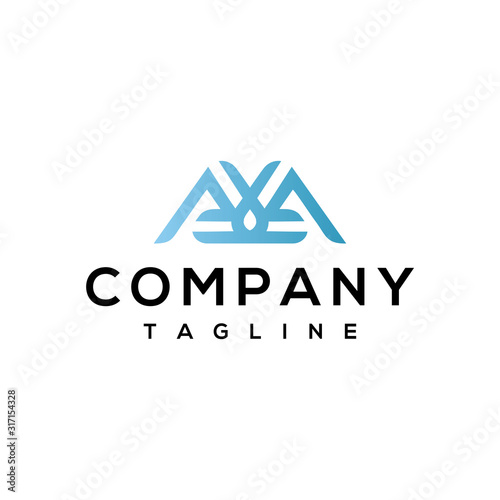 unique initial M mountain logo. Monogram. M-letter. Perfect for business and personal
