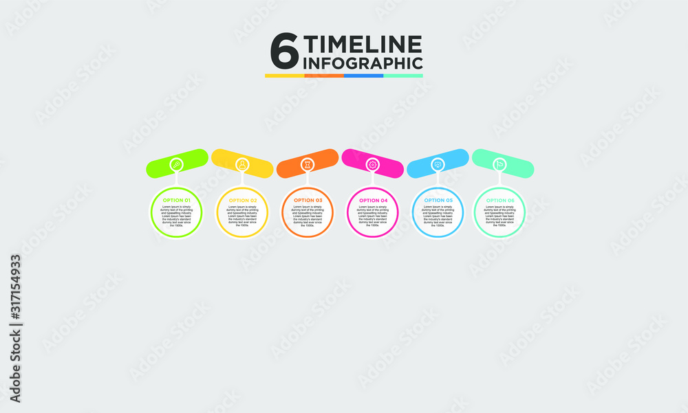 6 step timeline infographic element. Business concept with three options and number, steps or processes. data visualization. Vector illustration. 6 step timeline infographic element. Business concept with three options and number, steps or processes. data visualization. Vector illustration.
