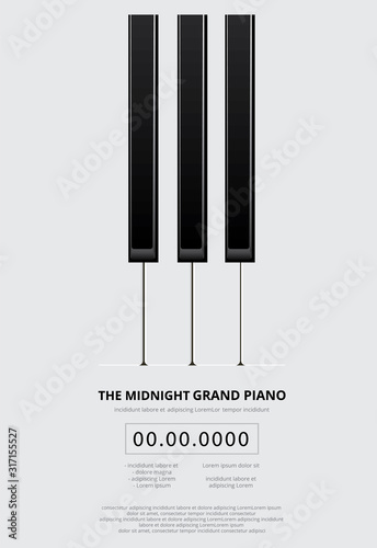 Music Grand Piano Poster Background Template