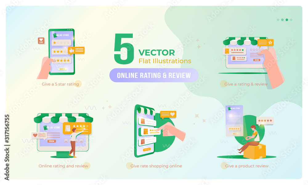 Give online store reviews and ratings on collection sets Give online store reviews and ratings on collection sets