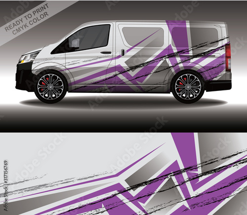 Car wrap decal design vector, custom livery race rally car vehicle sticker and tinting.
