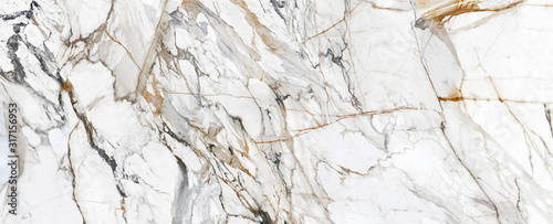 White Cracked Marble rock stone marble texture wallpaper background © peacefy