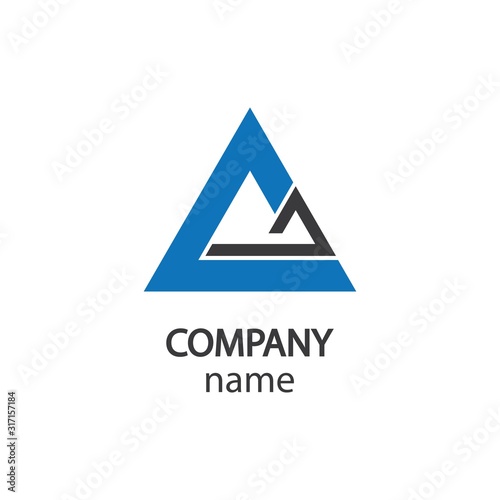 Pyramid logo vector icon