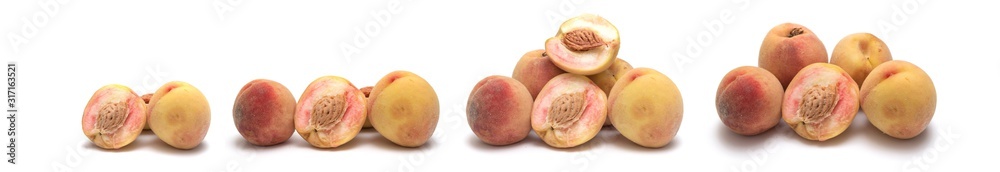 peaches isolated on white background peaches isolated on white background