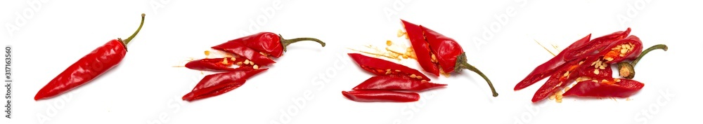 chili pepper on white background