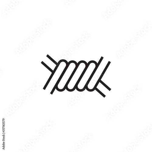 Rope icon logo design vector template