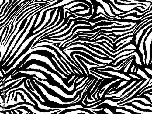 Vector animal zebra print. Seamless Tiger pattern.