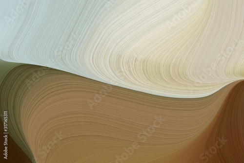 abstract fluid lines and waves and curves design with pastel brown, pastel gray and silver colors. art for sale. can be used as texture, background or wallpaper