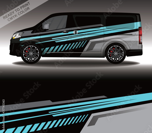Car wrap decal design vector, custom livery race rally car vehicle sticker and tinting.