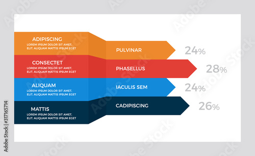 Set of orange, red and dark blue elements for infographic presentation slides with charts, graphs, steps, timeline, arrows, number options.