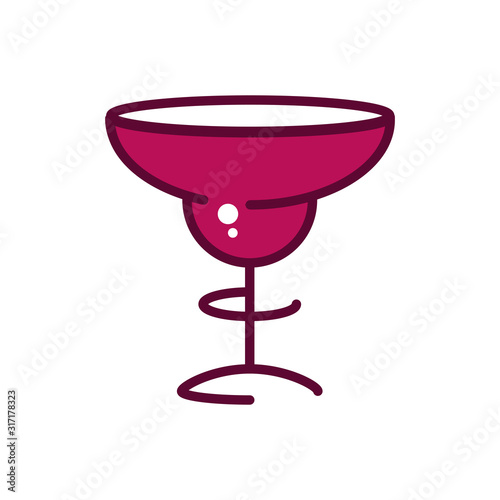 wine glass cup crystal celebration drink beverage icon line and filled