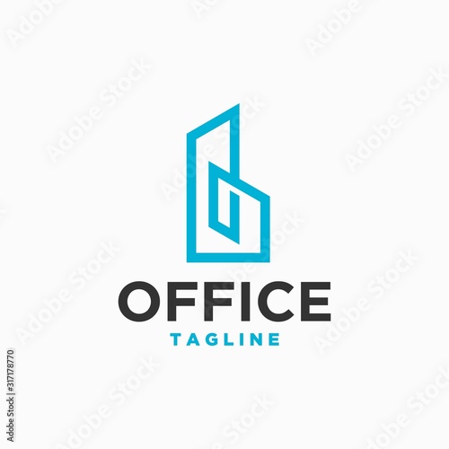 Free Download business office logo design inspiration . paperclip paper clip logo design template . buiding logo design - GFXLoad