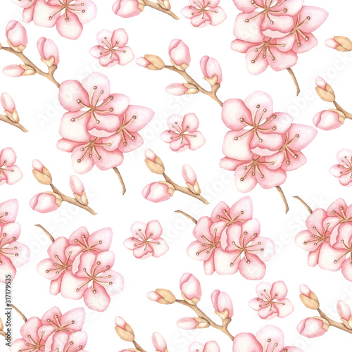 Wallpaper Mural Spring flower pattern Torontodigital.ca