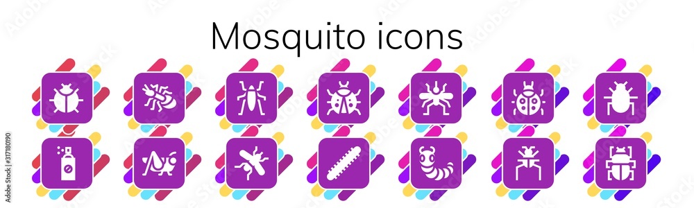mosquito icon set mosquito icon set