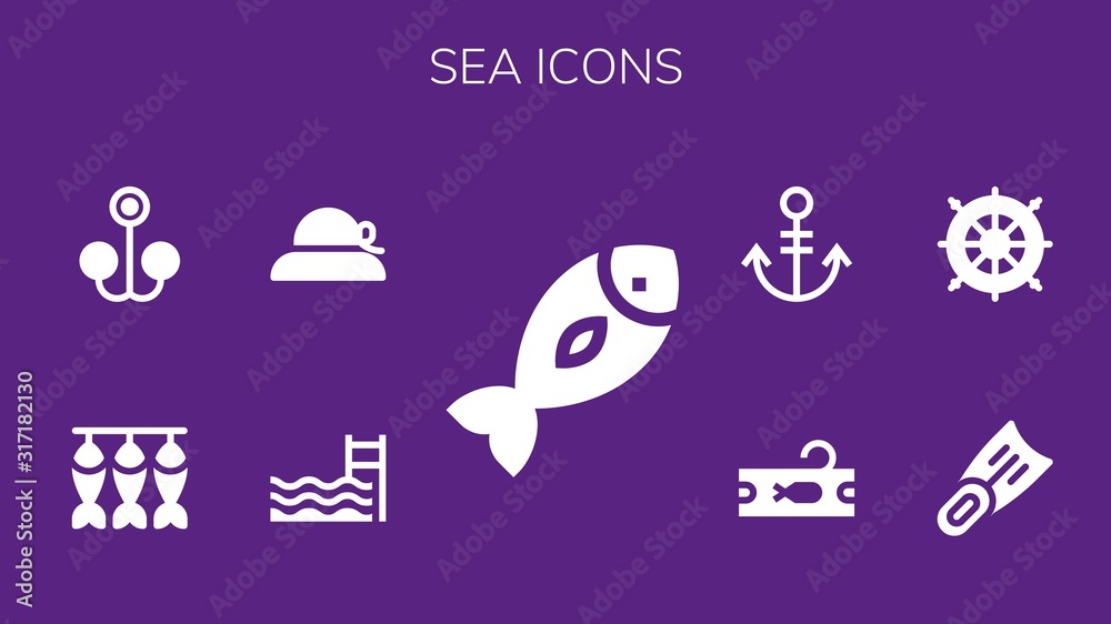 sea icon set