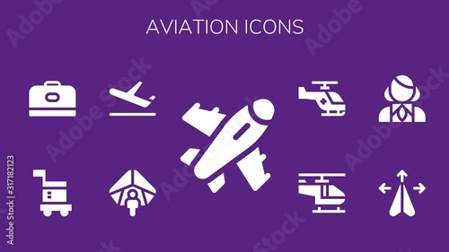 aviation icon set