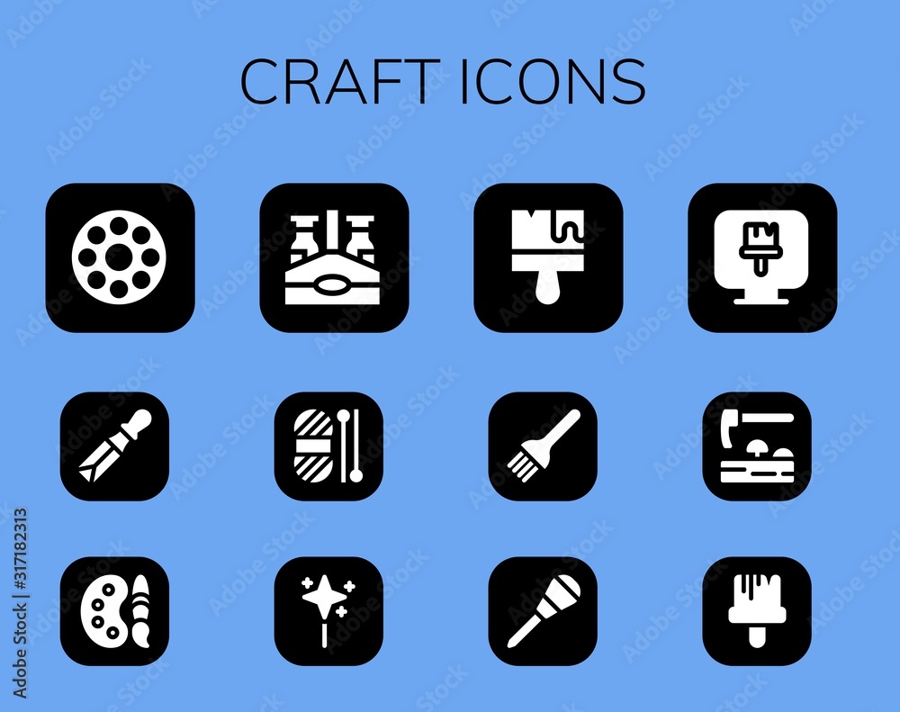 Modern Simple Set of craft Vector filled Icons Modern Simple Set of craft Vector filled Icons