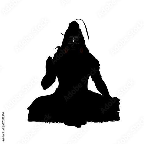 ilustration Of Lord Shiva isolated