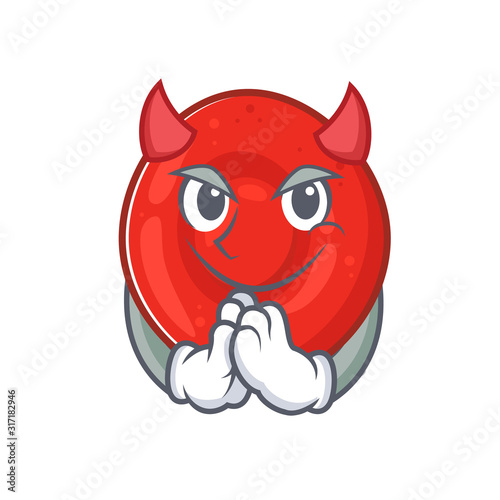 Devil erythrocyte cell Cartoon in character design