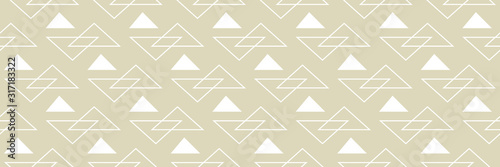 Geometric seamless pattern. White and olive green background