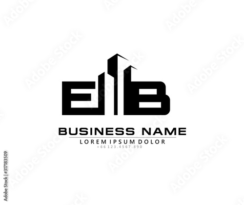E B EB Initial building logo concept